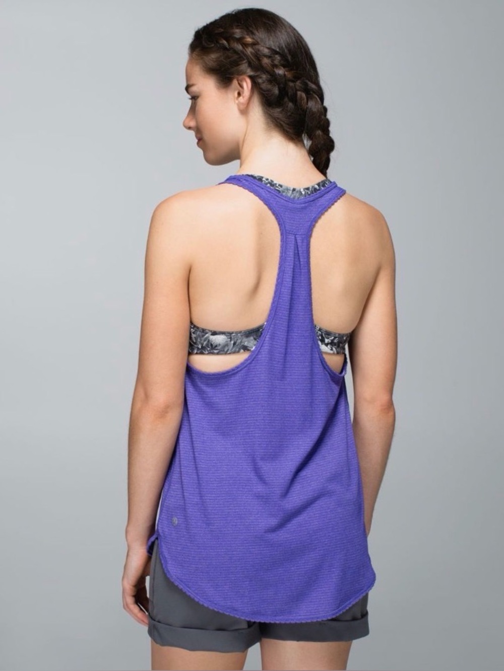 lululemon 105 F Singlet Dark Purple Racerback Tank Size 4